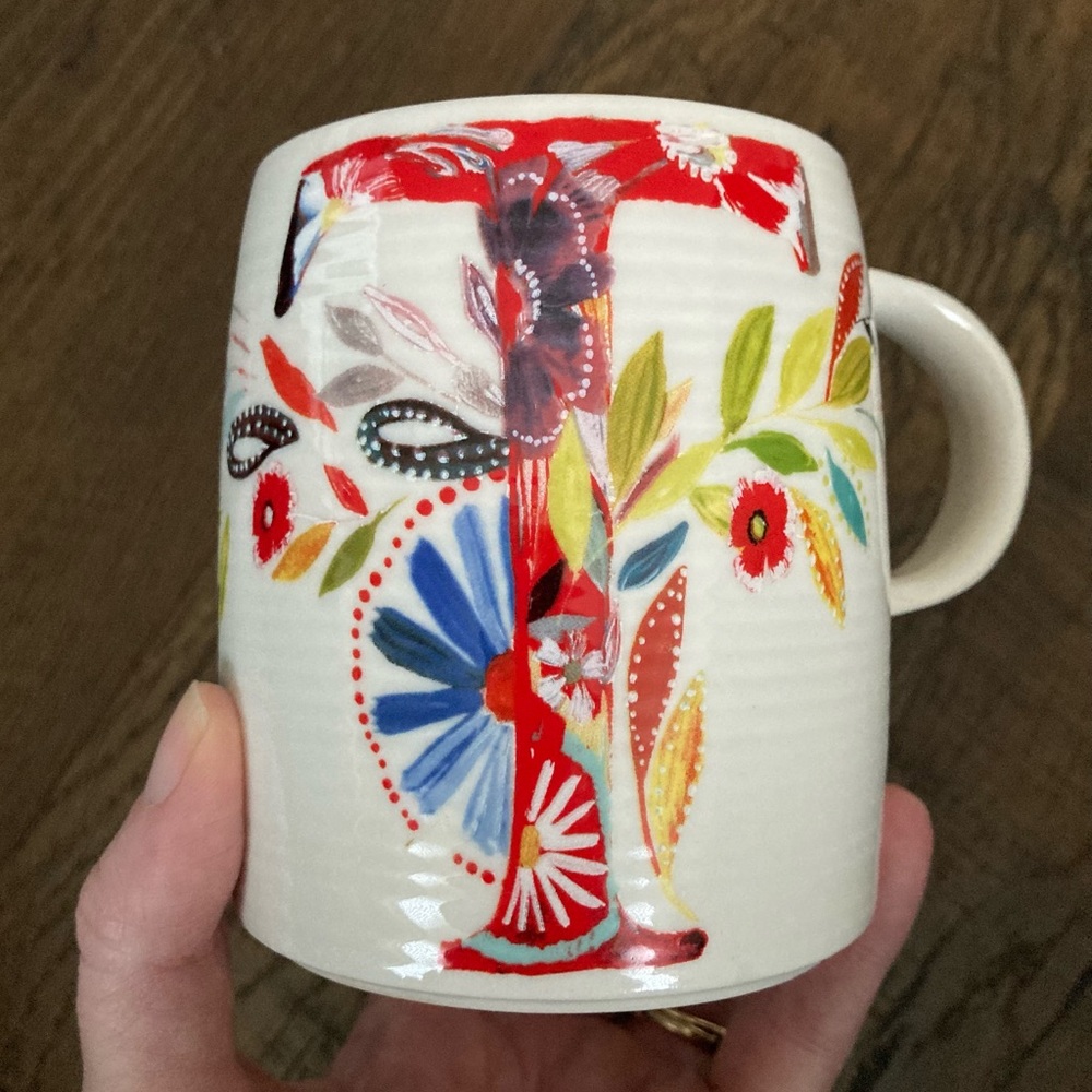 Anthropologie Starla M Halfmann Mug T Monogram
